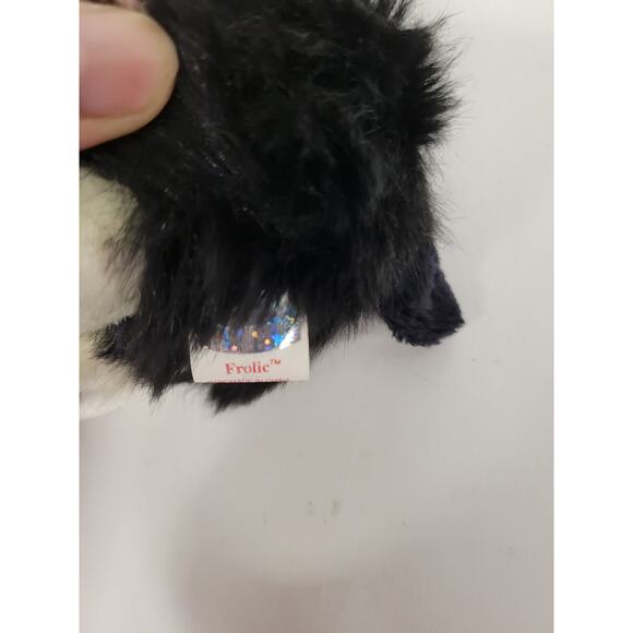 Vintage TY Beanie Babies Frolic the Dog Black and White Cocker Spaniel Dog - Picture 5 of 7